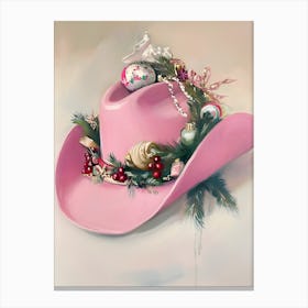 Pink Cowboy Hat Canvas Print