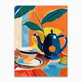 Matisse Inspired, Teapot, Fauvism Style 1 Canvas Print
