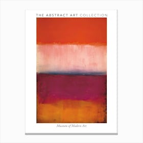 Orange And Red Abstract Painting 5 Exhibition Poster Canvas Print