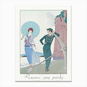 Romance Sans Paroles (1923), George Barbier Canvas Print