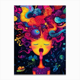 Psychedelic Girl 2 Canvas Print