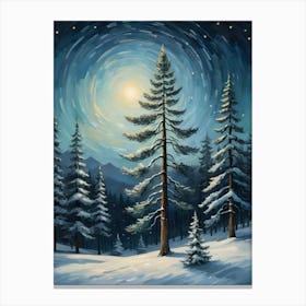 Night In The Forest 1 Canvas Print