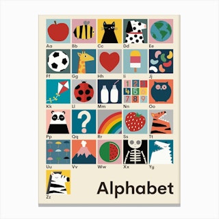Alphabet Canvas Print