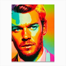 Sam Worthington Colourful Pop Movies Art Movies Canvas Print