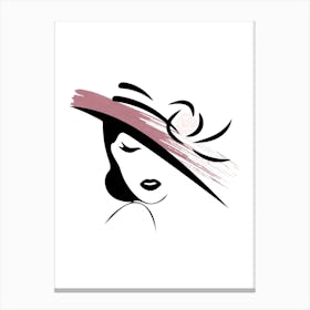 woman with a hat Canvas Print