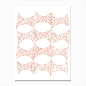 Arches Block Print In Pink Canvas Print