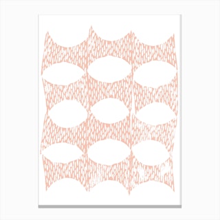 Arches Block Print In Pink Canvas Print