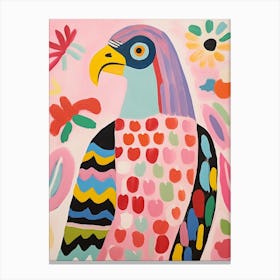 Pink Scandi Hawk 4 Canvas Print