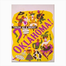 Oklahoma Theatre Poster 1940s Canvas Print