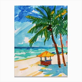 Travel Poster Happy Places Miami Beach 4 Canvas Print