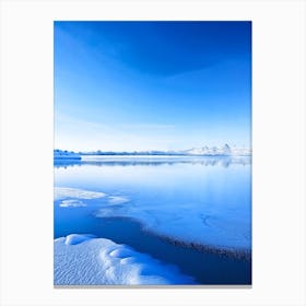 Frozen Lake Waterscape Photography 1 Canvas Print