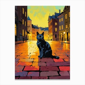 Cat In The City Canvas Print