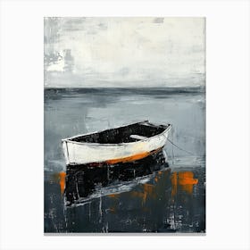 Boat In The Water, Sweden Minimalism Canvas Print