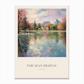 Parc Jean Drapeau Montreal Canada 3 Vintage Cezanne Inspired Poster Canvas Print