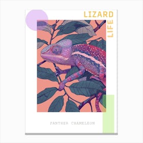 Panther Chameleon Abstract Modern Illustration 3 Poster Canvas Print