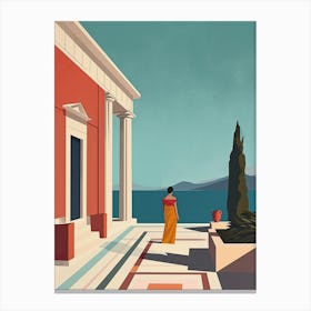 Delphi Dreams in Minimalism, Greece Canvas Print