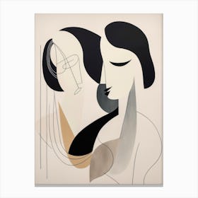 'One Woman - Two Lives' Abstract Canvas Print
