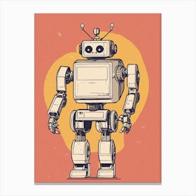 Robot Illustration 1 Canvas Print