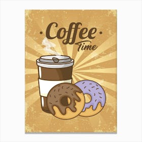 Coffee Time - coffee poster, kitchen wall art 4 Canvas Print