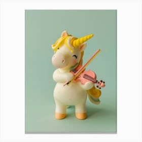 Toy Unicorn Playing Violin Canvas Print