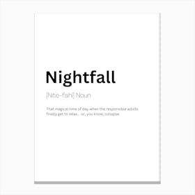 Nightfall Definition Meaning Toile