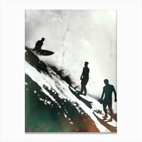 Surfers On A Hill Canvas Print