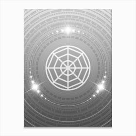 Geometric Glyph in White and Silver with Sparkle Array n.0102 Canvas Print