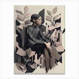 Paper Cut Art Canvas Print