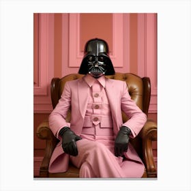 Darth Vader In Wes Anderson Style 37 Canvas Print