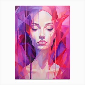 Abstract Geometric Lady Portrait 15 Canvas Print