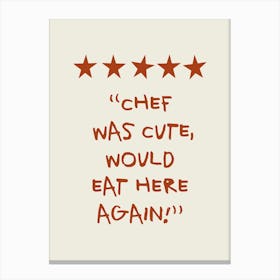 Chef Was Cute Rating Dark Red Kitchen Toile