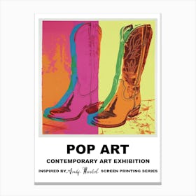 Poster Boots Pop Art 3 Canvas Print