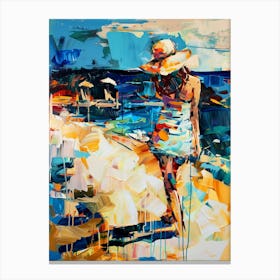 Woman On The Beach Canvas Print