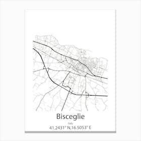 Bisceglie,Italy Minimalist Map Toile