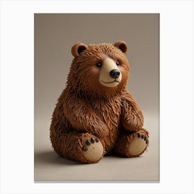 Brown Bear Figurine Canvas Print