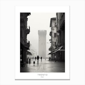 Poster Of Trento, Italy, Black And White Analogue Photography 3 Canvas Print