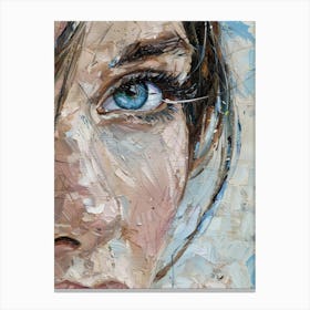 Portrait Of A Woman With Blue Eyes Canvas Print