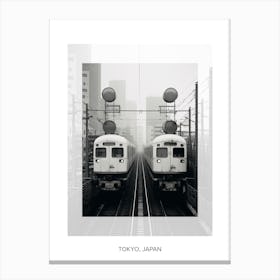 Poster Of Tokyo, Japan, Black And White Old Photo 4 Canvas Print