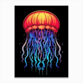 Irukandji Jellyfish Pop Art 2 Canvas Print