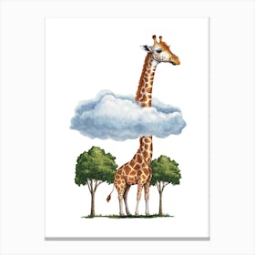 Cloud Giraffe Canvas Print