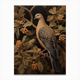 Dark And Moody Botanical Dove 1 Canvas Print