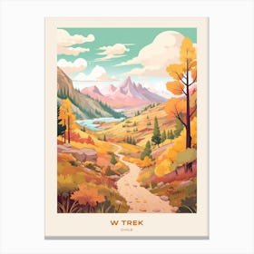 W Trek Hike In Chile Hike Poster Canvas Print
