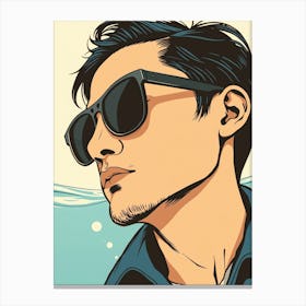 Man Wearing Sunglasses  Canvas Print