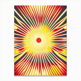 Supernova Yellow Vintage Sketch Space Canvas Print