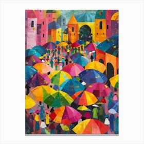 Colorful Umbrellas Canvas Print