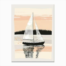 Sailboat On The Water 1 Canvas Print