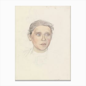 Portrait Of A Young Girl, 1900 1925, By Magnus Enckell Canvas Print