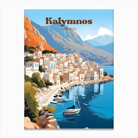 Kalymnos Greece Island Travel Art Canvas Print