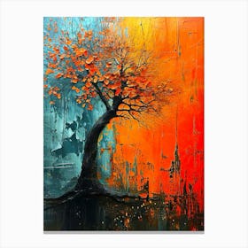 Abstract Tree Painting Canvas Print