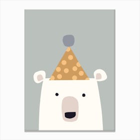Party Polar Bear Canvas Print